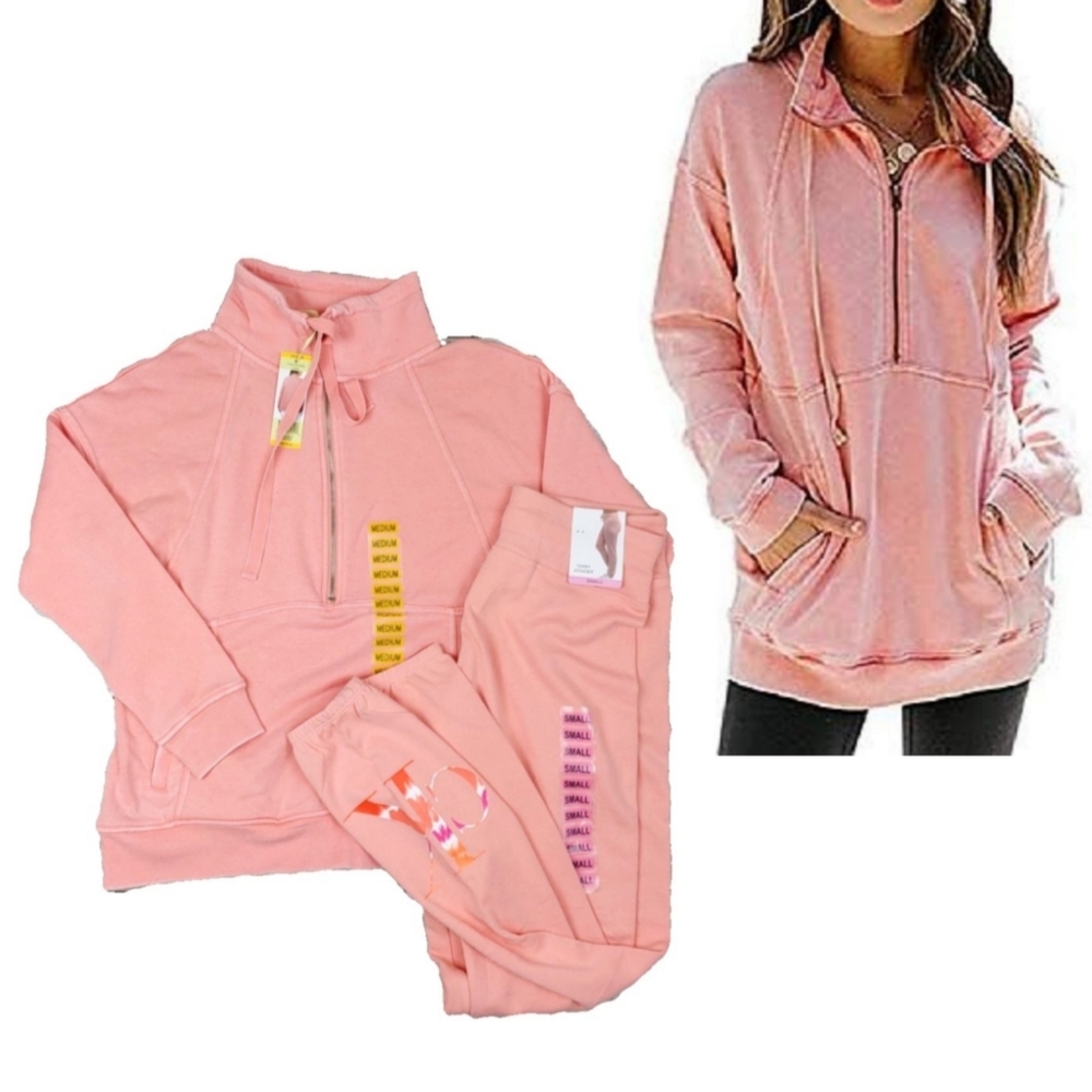 NWT Tangerine Womens Med Peach 1/4 Zip Pullover - Picture 8 of 8